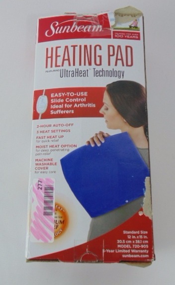 lot 277 image: Sunbeam Ultra Soft Heating Pad with Straps - Beige - Standard