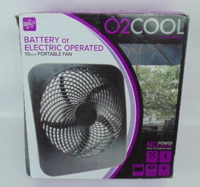 lot 296 image: O2COOL New 10 Battery Operated Fan with Adapter