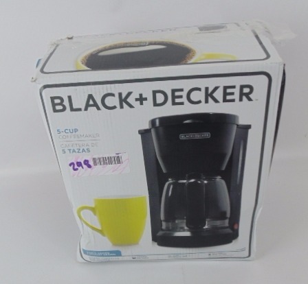 lot 298 image: Black & Decker DCM600B 5-Cup Coffeemaker - Black
