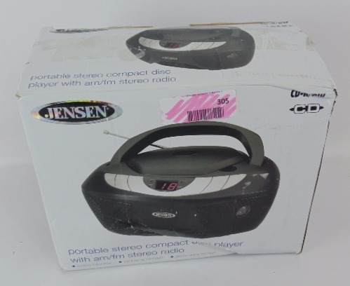 lot 305 image: Spectra Mechandising Cd-475 Portable Compact Stereo With Disc Player & AMFM Radio