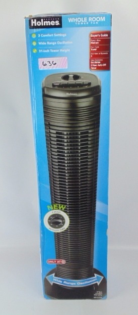 lot 636 image: Holmes 31 inch Oscillating Tower Fan