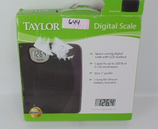 lot 644 image: Taylor Digital Bath Scale 330 Lb. Black