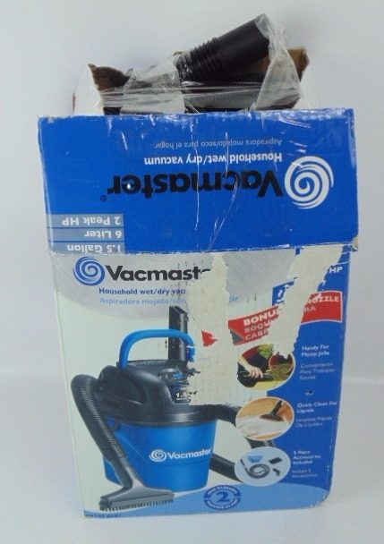 lot 653 image: Vacmaster Portable WetDry Vacuum, 1.5 Gallon, 2.0 Peak HP Motor