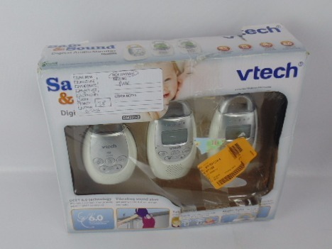 lot 660 image: VTech DM221-2 Safe & Sound Digital Audio Baby Monitor with Two Parent Units