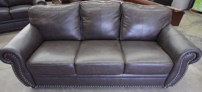 lot 46 image: High End Leather Couch