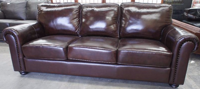 lot 48 image: High End Leather Couch