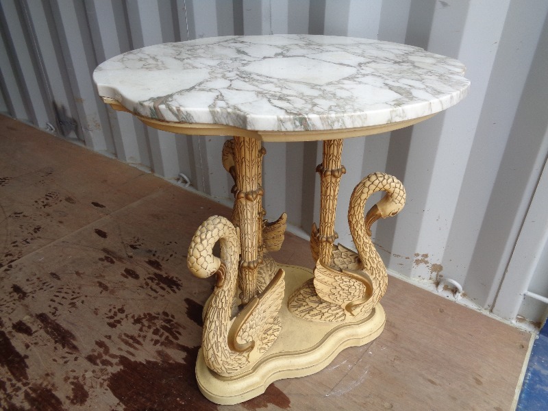 Swan Themed End Table