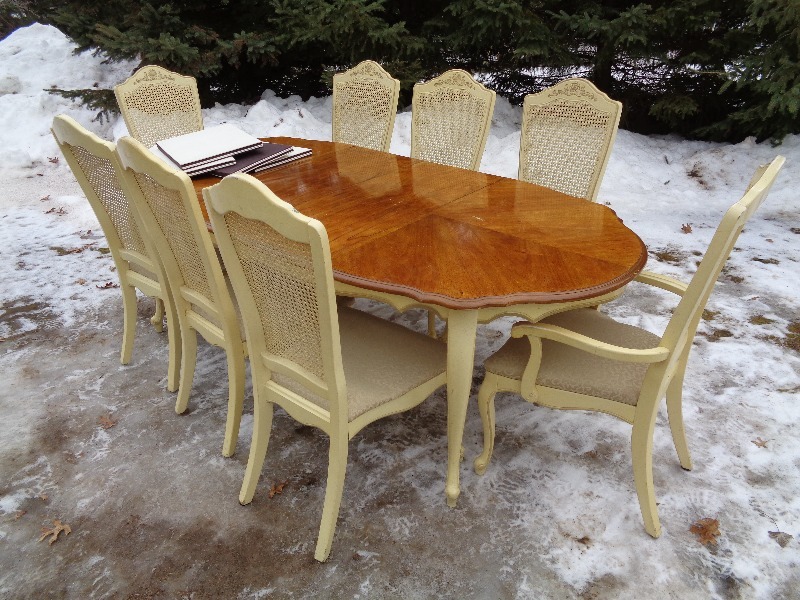 Large Dining Table with 8 Chairs
