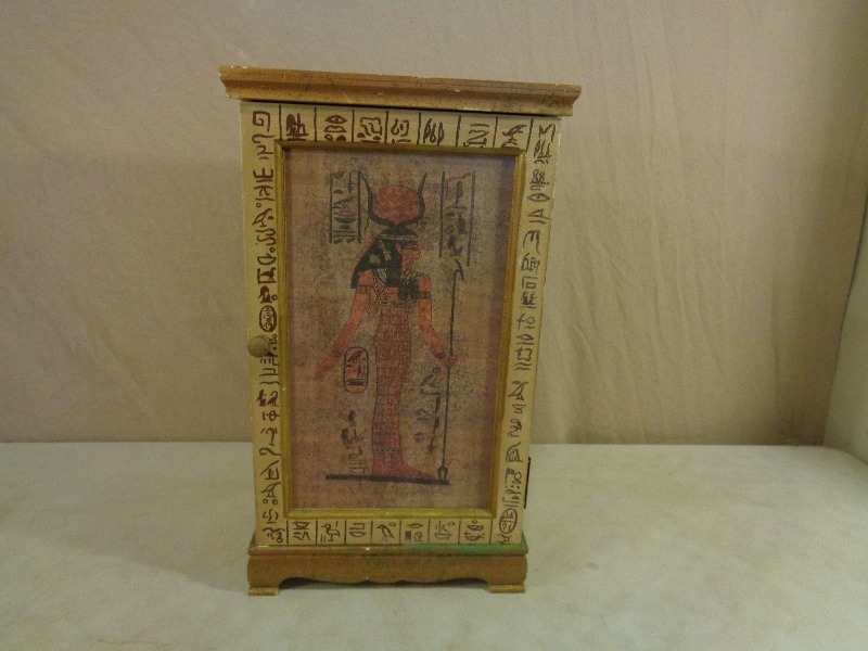 Wood Egyptian Cabinet