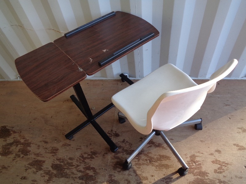 Adjustable Desk and Rolling Chair
