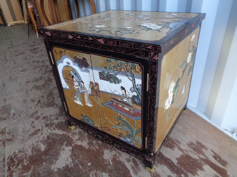 Asian Themed Cabinet  End Table