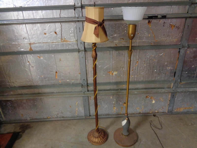 2 Vintage Tall Lamps