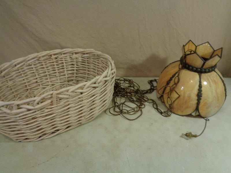 Awesome Hanging Light Fixture and Basket