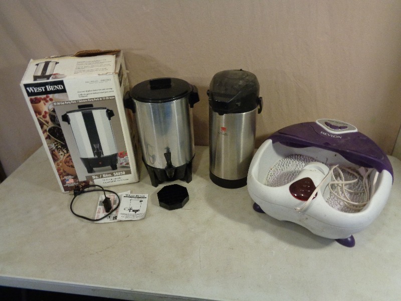 Coffee Dispensers, Foot Spa