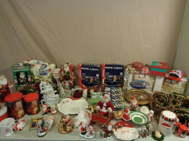 Vintage Santas, Rope Light, and More
