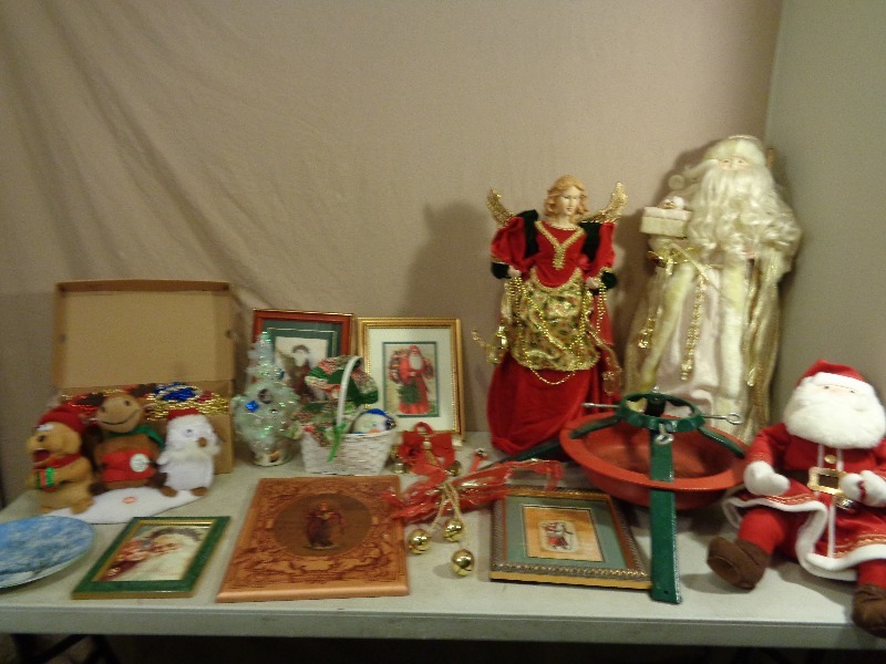 Large Porcelain Face Santa, Large Angel, and More