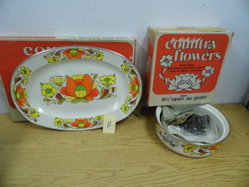 New (Old Stock) Country Flower Cookware
