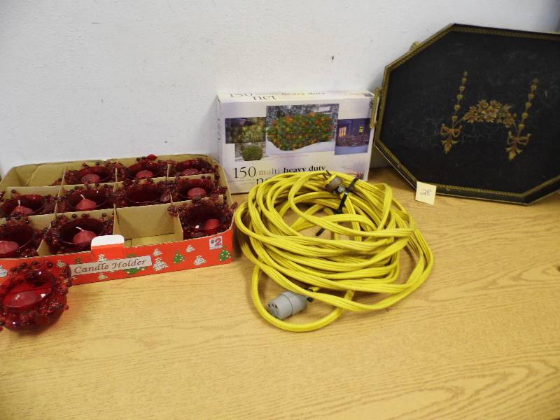 Tray - Extension Cord - Candles