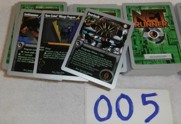 lot 5 image: 350-375 (approx.) Net Runner Deckmaster Game Cards