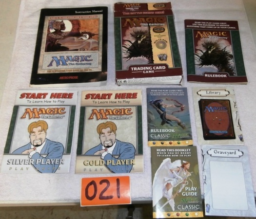 lot 21 image: Lot of Instruction and Rule books for Magic The Gathering Card Game
