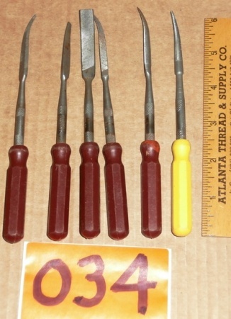 lot 34 image: Set of 6 Vintage Gun-Makers Chisels