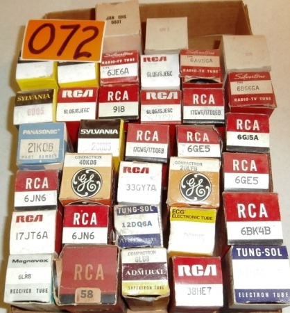 lot 72 image: Lot of Large Vacuum Tubes