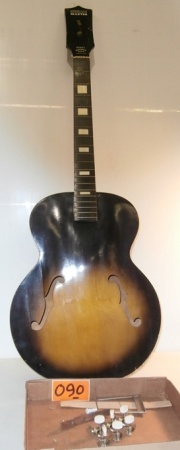 lot 90 image: Vintage HARMONY Master Arch Top Guitar Project