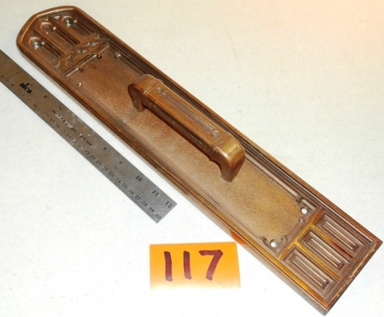 lot 117 image: Awesome BrassBronze Vintage Ornate Door Handle