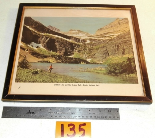 lot 135 image: Vintage Fly Fishing Print