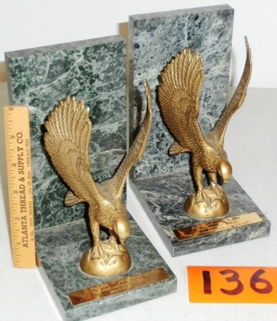 lot 136 image: Pair of Beautiful Eagle Figure Bookends