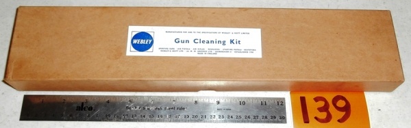 lot 139 image: Vintage WEBLEY Gun Cleaning Kit