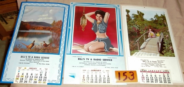 lot 153 image: 3 1965-66 NOS Calendars