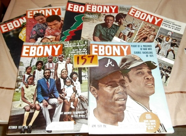 lot 157 image: 7 Vintage EBONY Magazines