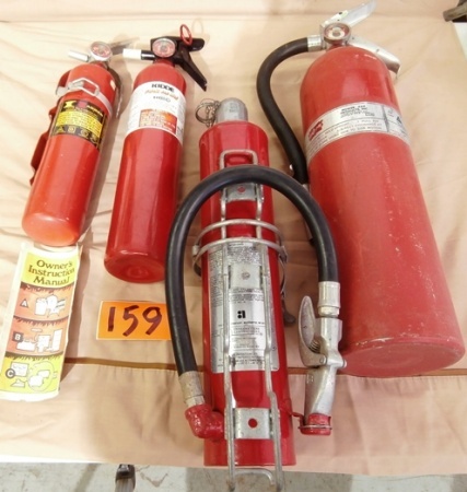 lot 159 image: 4 Fire Extinguishers