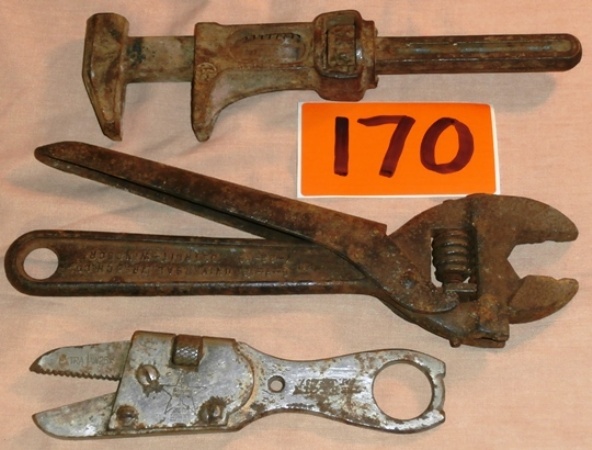 lot 170 image: 3 Vintage Wrenches
