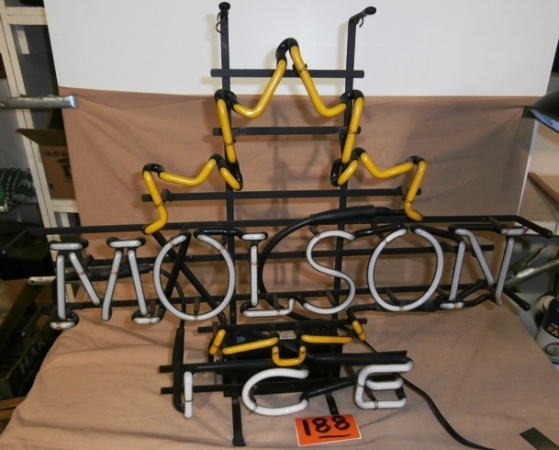 lot 188 image: MOLSON ICE Neon Beer Sign
