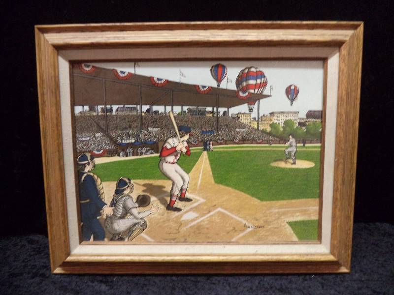 lot 8 image: H.Hargrove Baseball Print