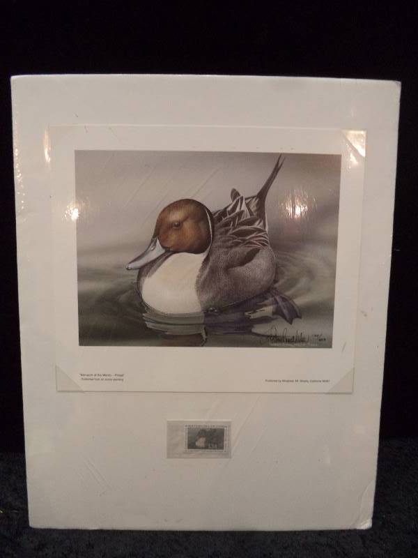 lot 25 image: Sherri Russell Meline Monarch of the March - Pintail wWaterfowler Stamp