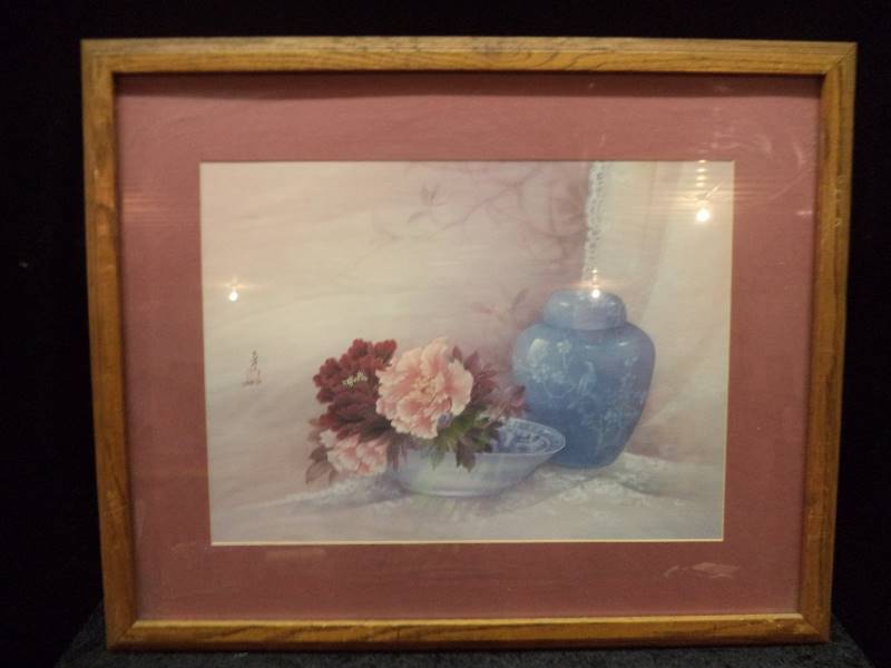 lot 40 image: Signed Lena Liu BowlFlower Print