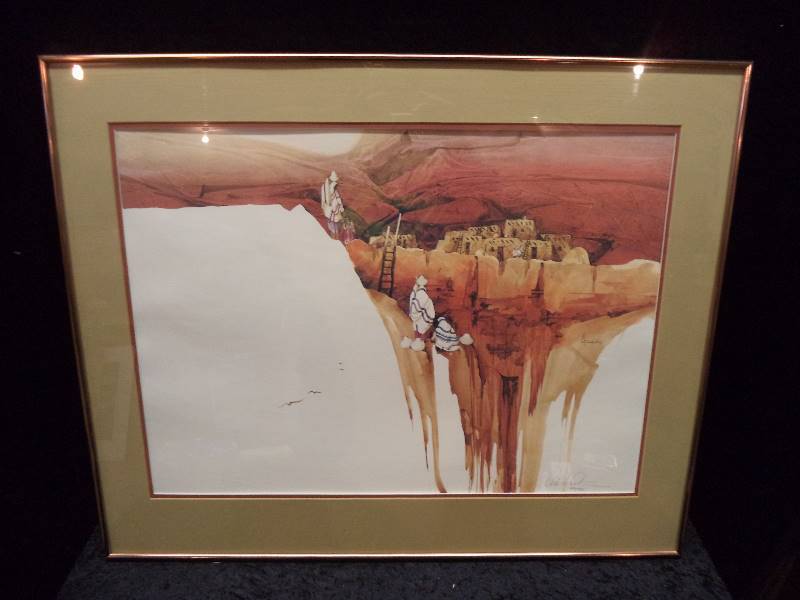 lot 42 image: Mike Adkinson Cliff People in COPPER Frame