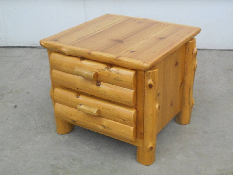 lot 8 image: Whalen Woods Handmade 2-Drawer Nigh...