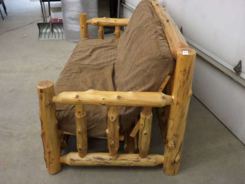 lot 3 image: Whalen Woods Handmade Futon Set, Co...