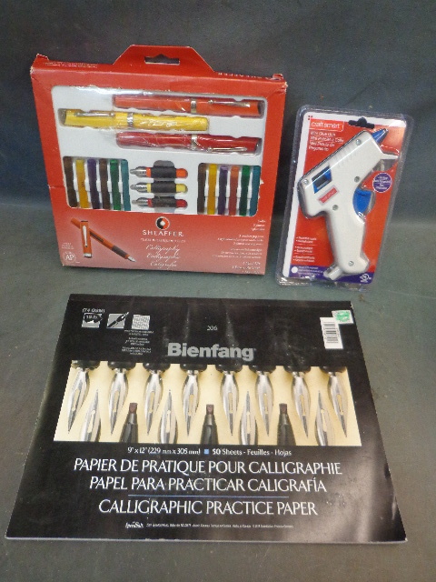 lot 55 image: Calligraphy Paper , Kit & Hot Glue Gun