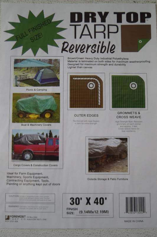 Large Dry Top Tarp