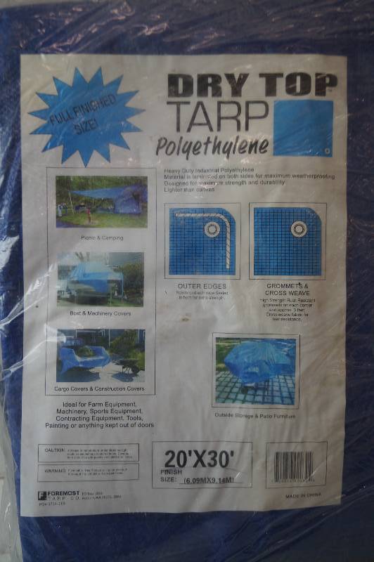 Large Dry Top Tarps
