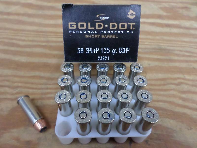 (20) Rounds Speer Gold-Dot Personal Protection .38-Special
