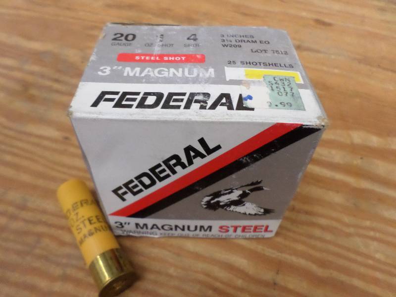 (25) Federal 20-Gauge 3 Magnum #4 ...