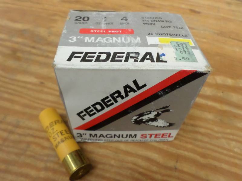 (25) Federal 20-Gauge 3 Magnum #4 ...