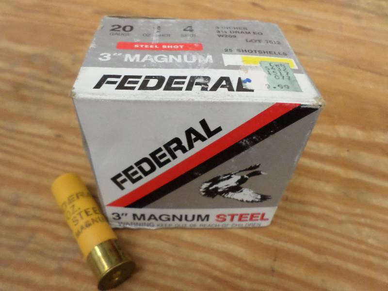 (25) Federal 20-Gauge 3 Magnum #4 ...