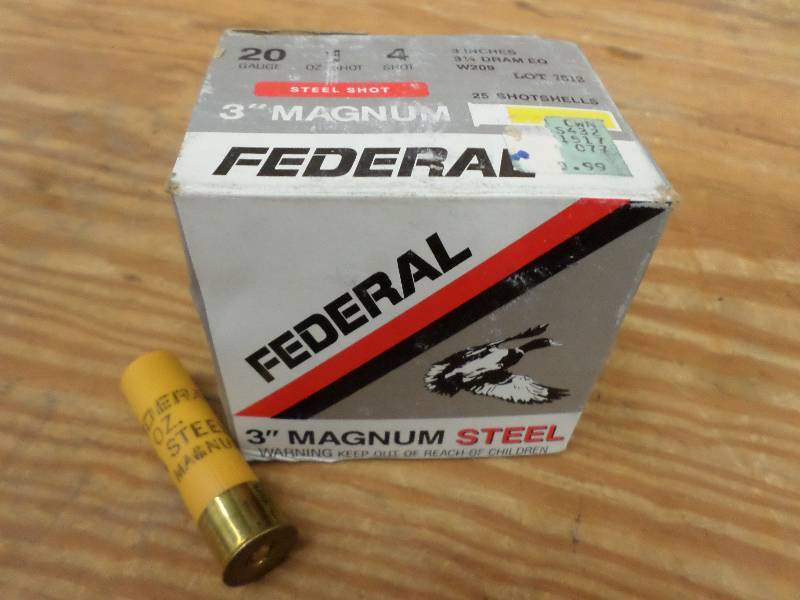 (25) Federal 20-Gauge 3 Magnum #4 ...